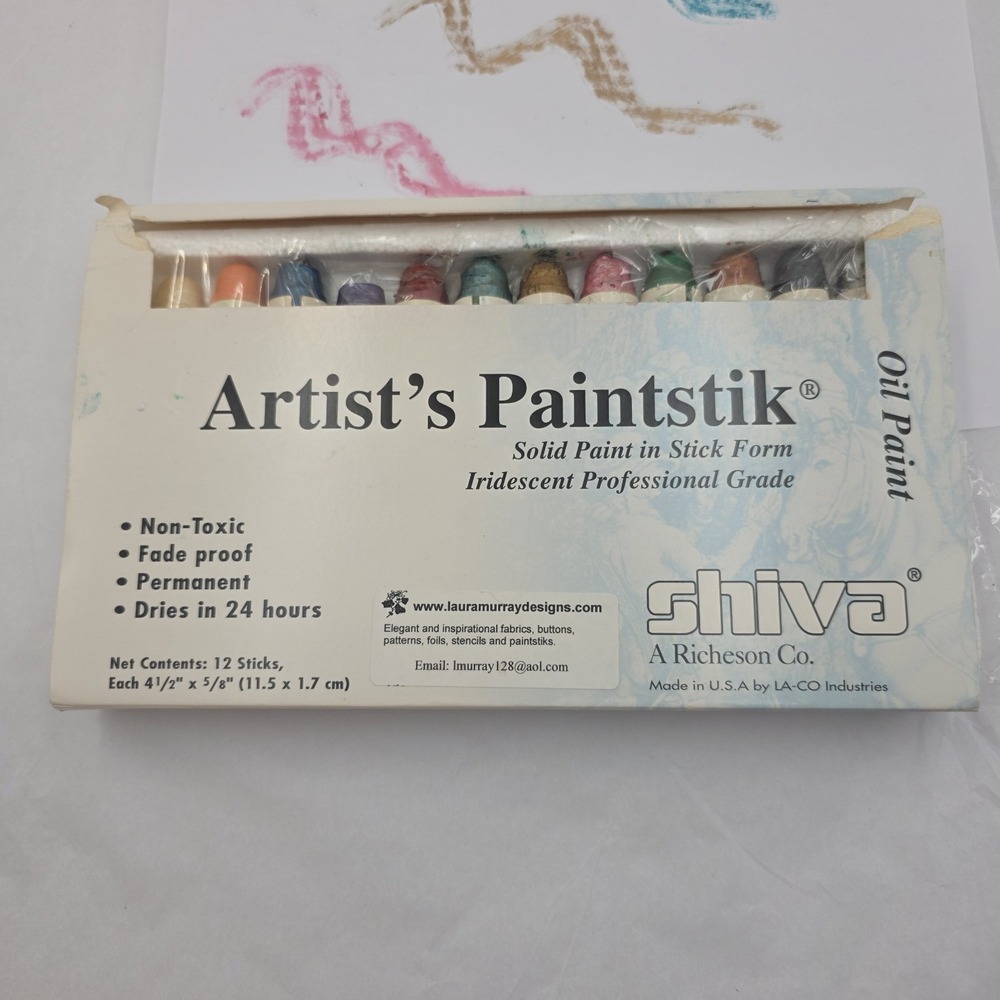 Shiva Artist Paintstik Oil Paint Stick Set Iridescent Colors Fabric Art Quilt